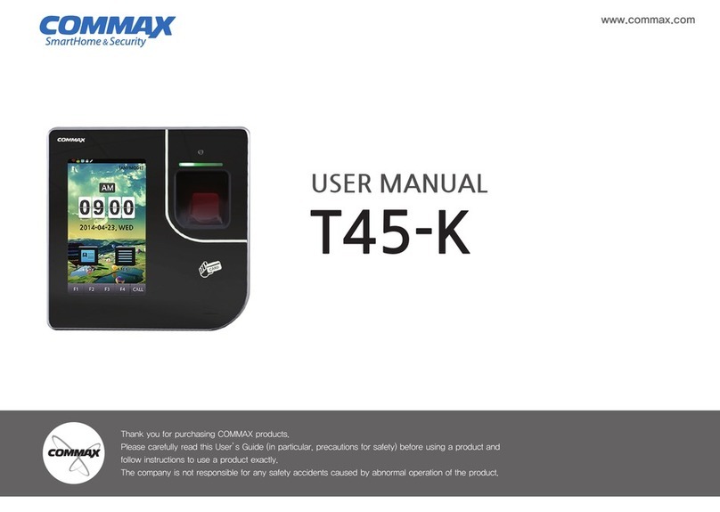 Commax T45-K User manual Commax T45-K User manual