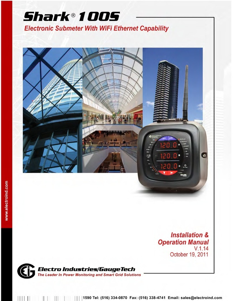Electro Industries Shark 100S Installation & operation manual Electro Industries Shark 100S Installation & operation manual