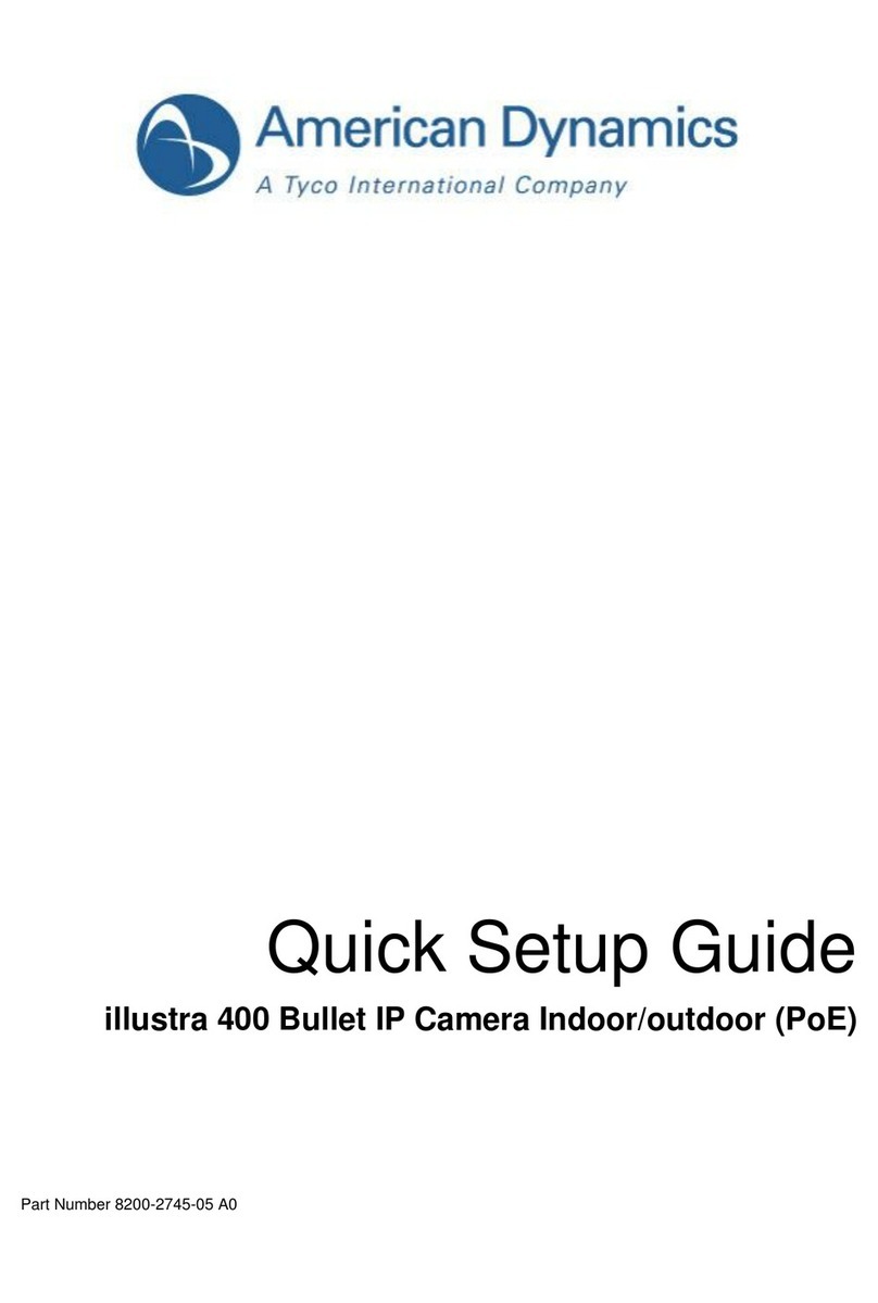 American Dynamics illustra 400 ADCi400-B021 Quick setup guide