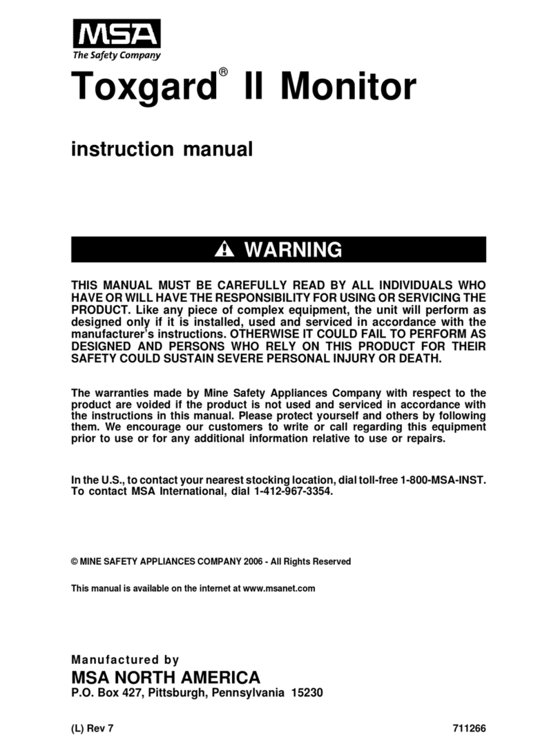 MSA Toxgard II User manual