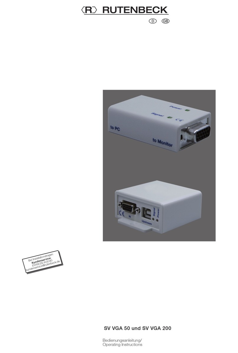 Rutenbeck SV VGA 50 User manual