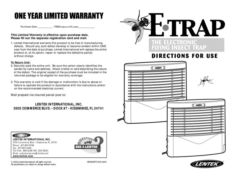 Lentek e-trap Directions for use