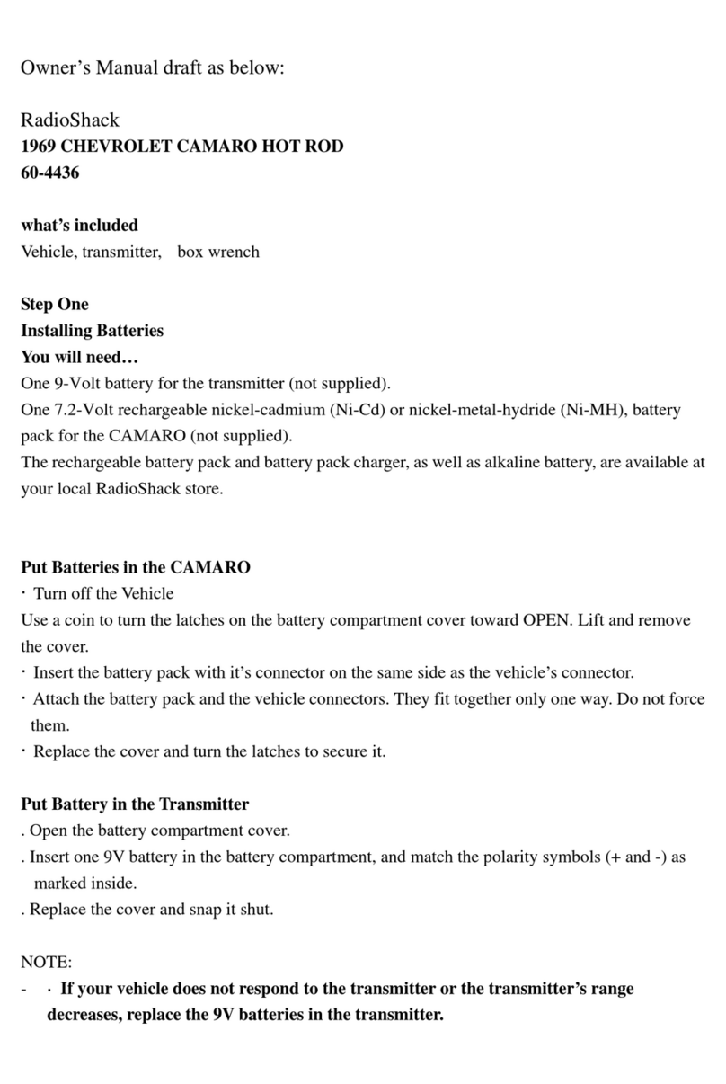 Radio Shack 60-4436 User manual