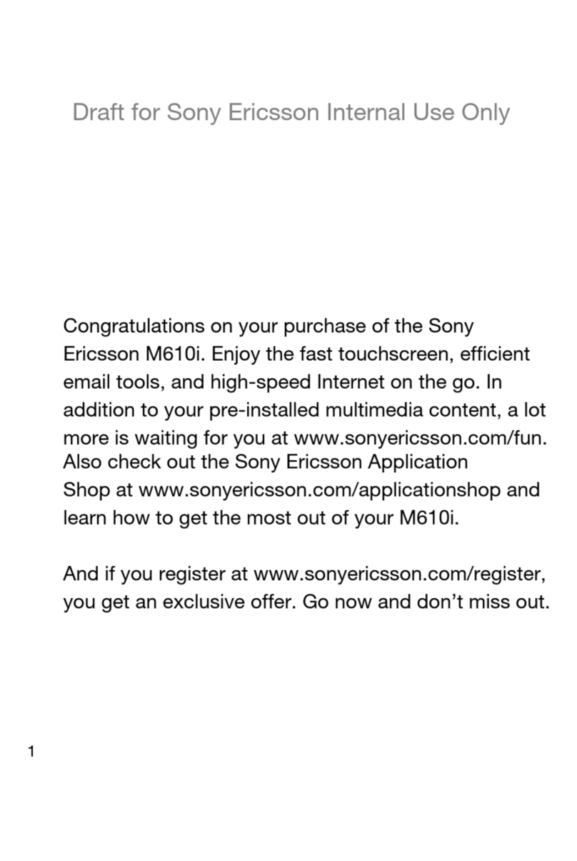 Sony Ericsson M610i User manual Sony Ericsson M610i User manual