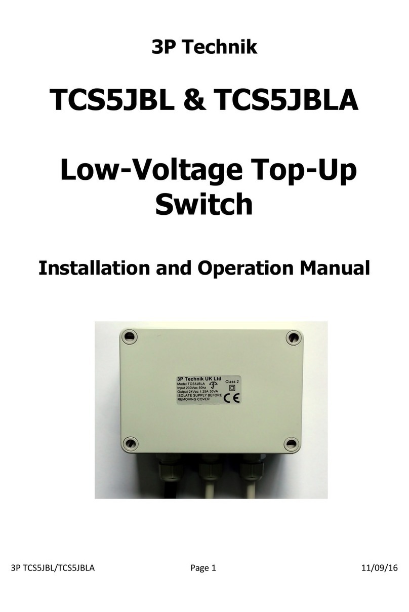 3P Technik TCS5JBLA Installation and operation manual