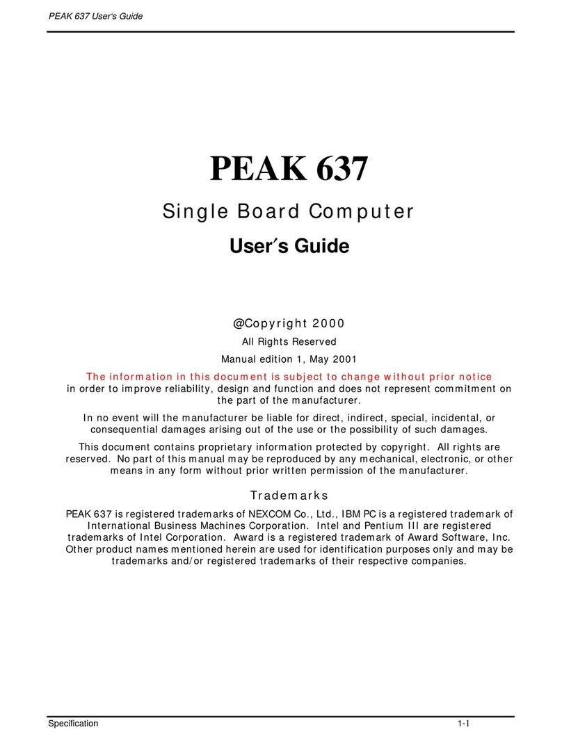 Nexcom PEAK 637 User manual Nexcom PEAK 637 User manual