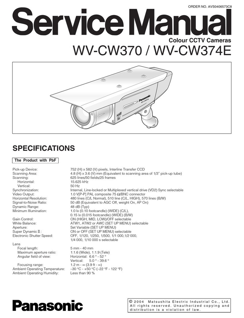 Panasonic WV-CW370 Series Service manual Panasonic WV-CW370 Series Service manual