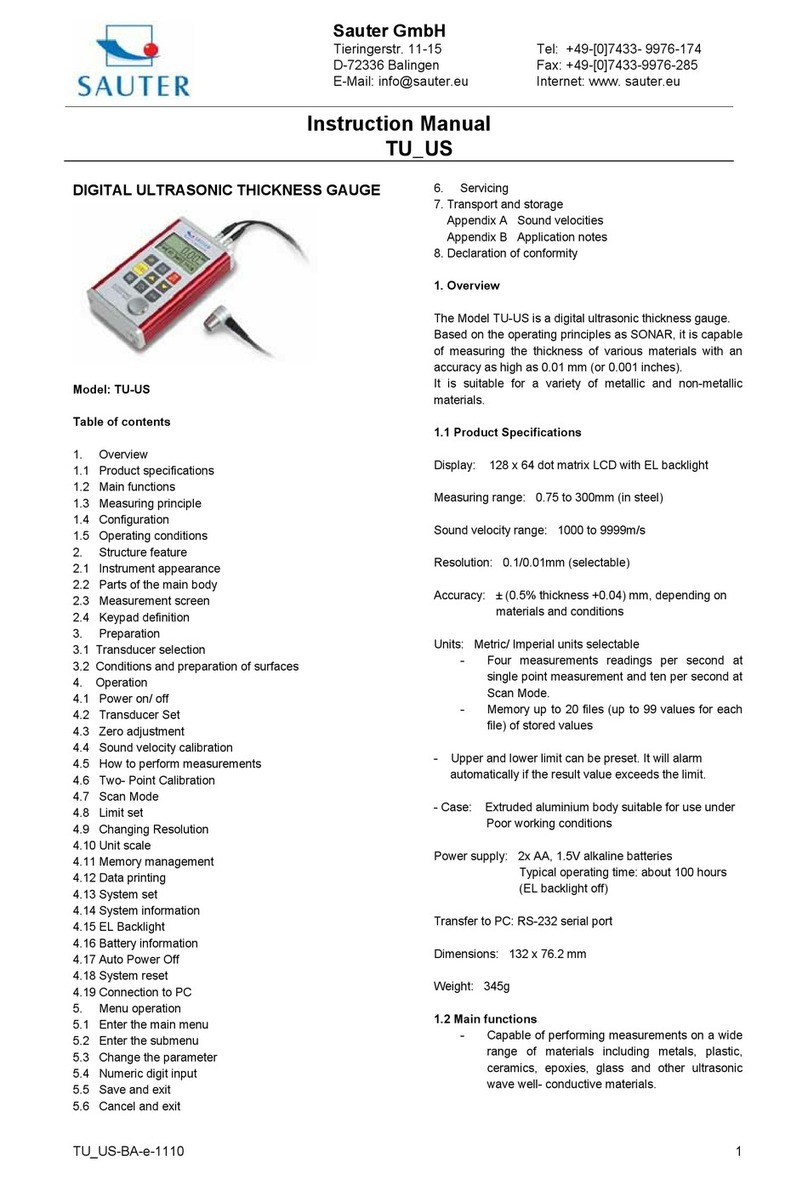sauter TU-US User manual sauter TU-US User manual