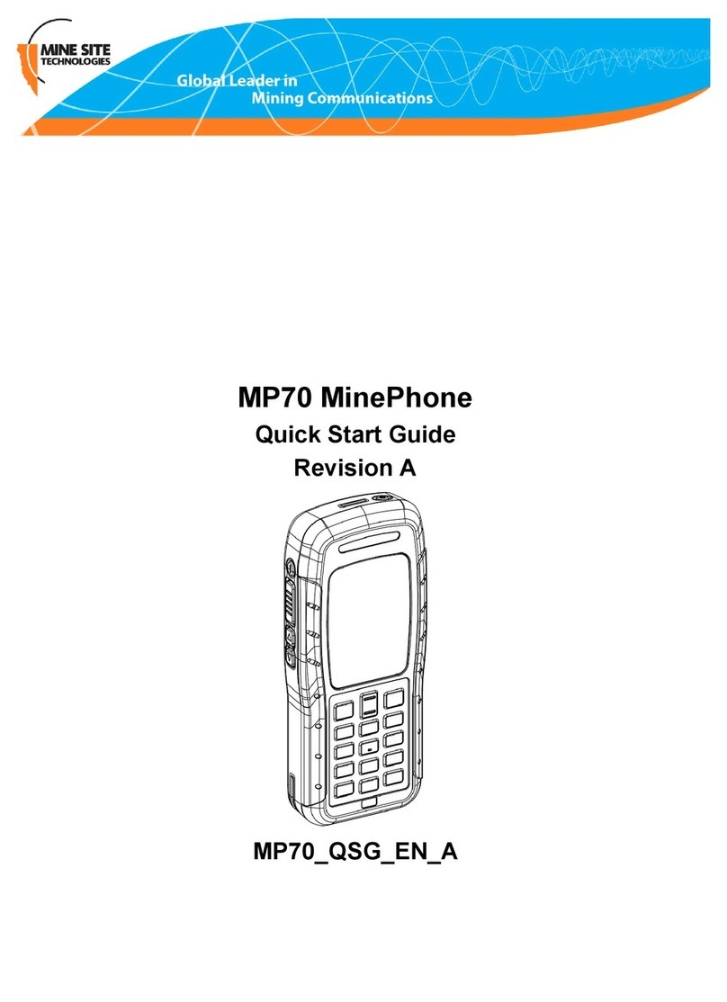 Mine Site Technologies MP70 MinePhone User manual