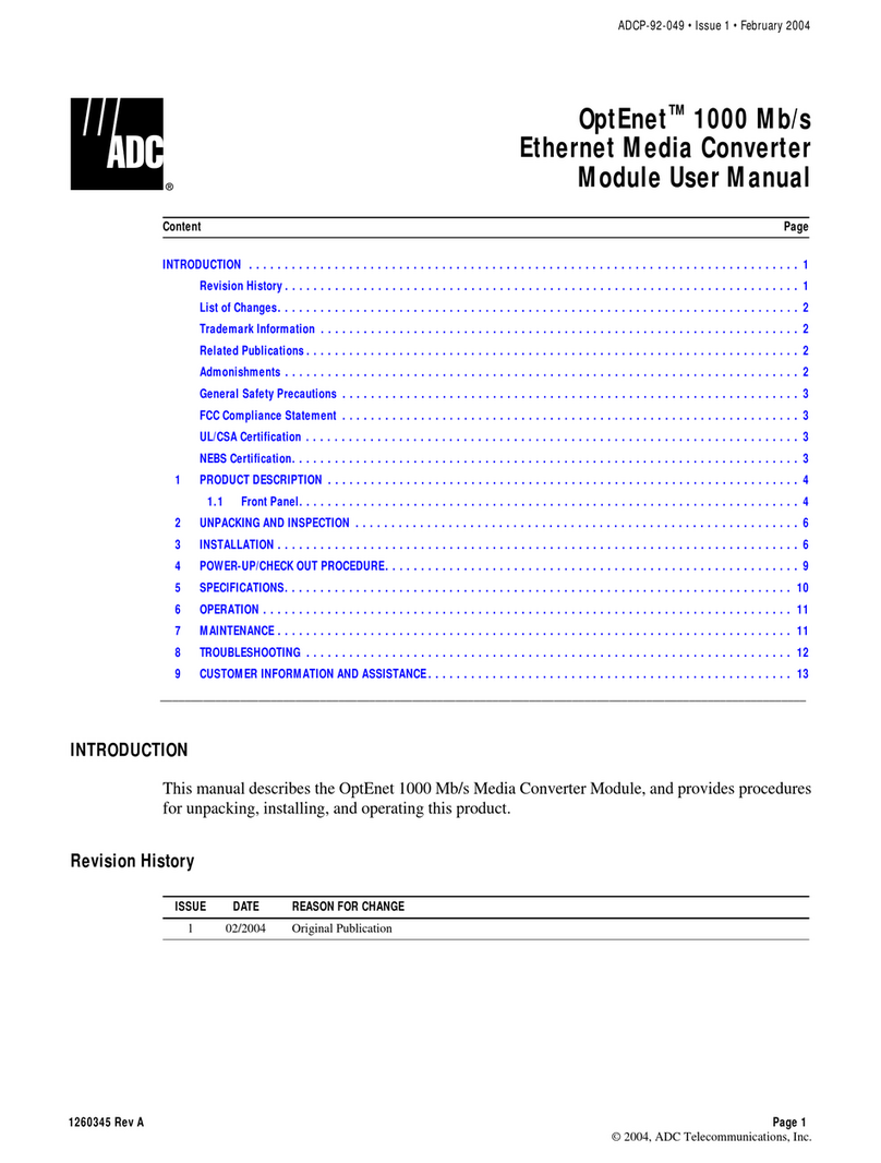 ADC OptEnet user manual