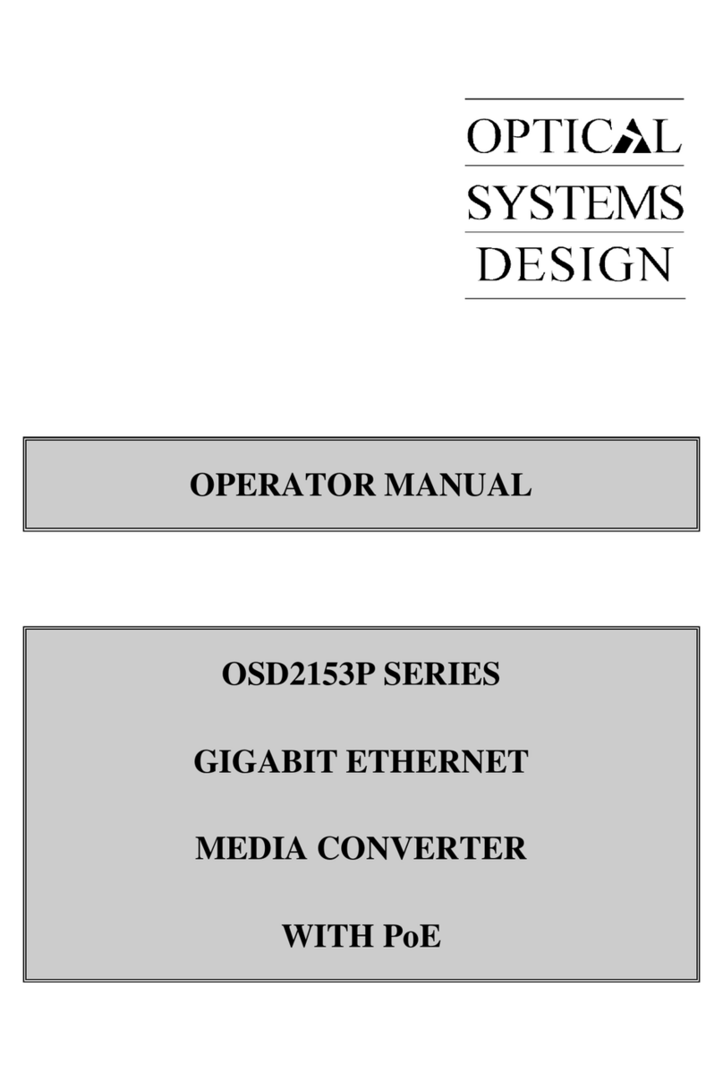 Optical Systems Design OSD2153P User manual