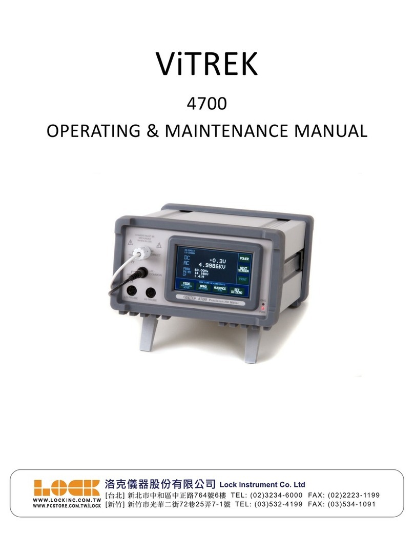 Vitrek 4700 Operating and maintenance manual