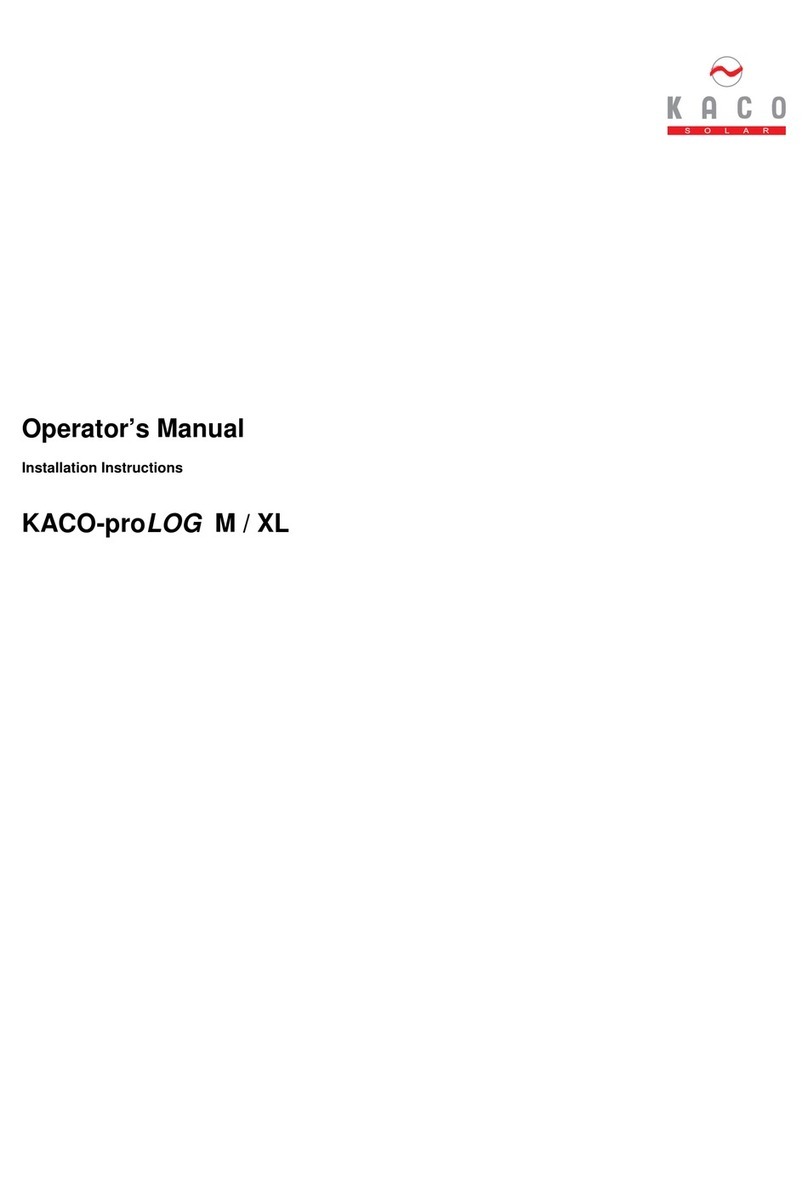 Kaco proLOG M Operator's manual