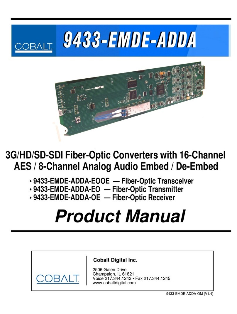 Cobalt Digital Inc 9433-EMDE-ADDA-EOOE product manual