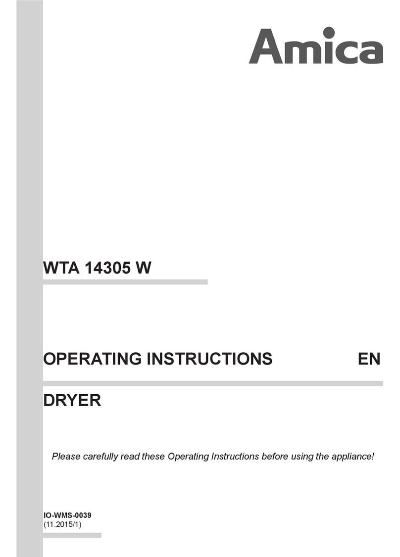Amica WTA 14305 W User manual Amica WTA 14305 W User manual
