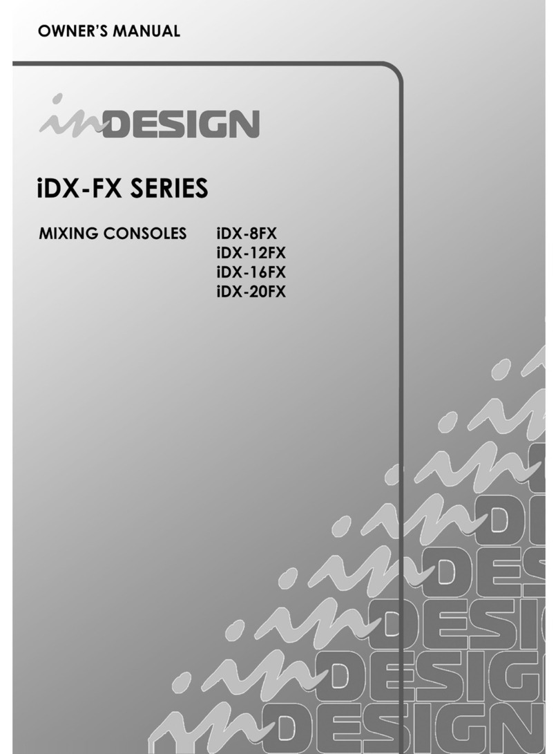 inDESIGN IDX-8FX owner's manual