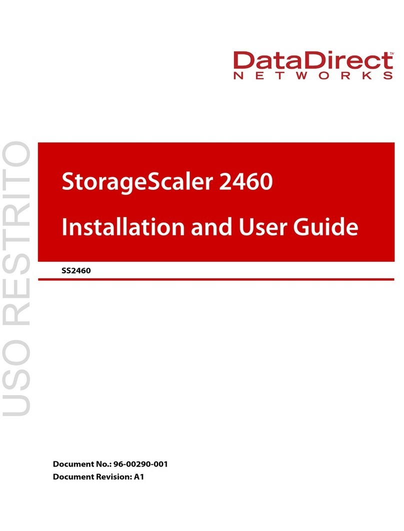DataDirect Networks StorageScaler 2460 Installation and user guide DataDirect Networks StorageScaler 2460 Installation and user guide