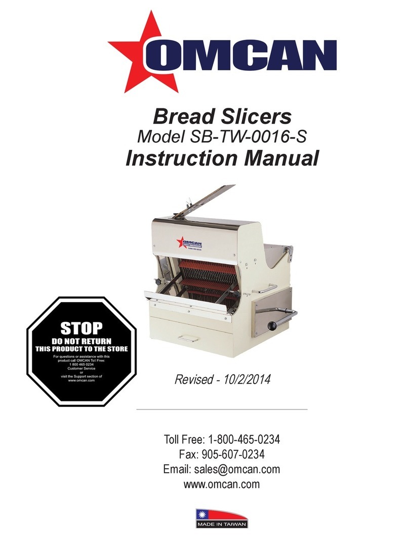 Omcan SB-TW-0016-S User manual