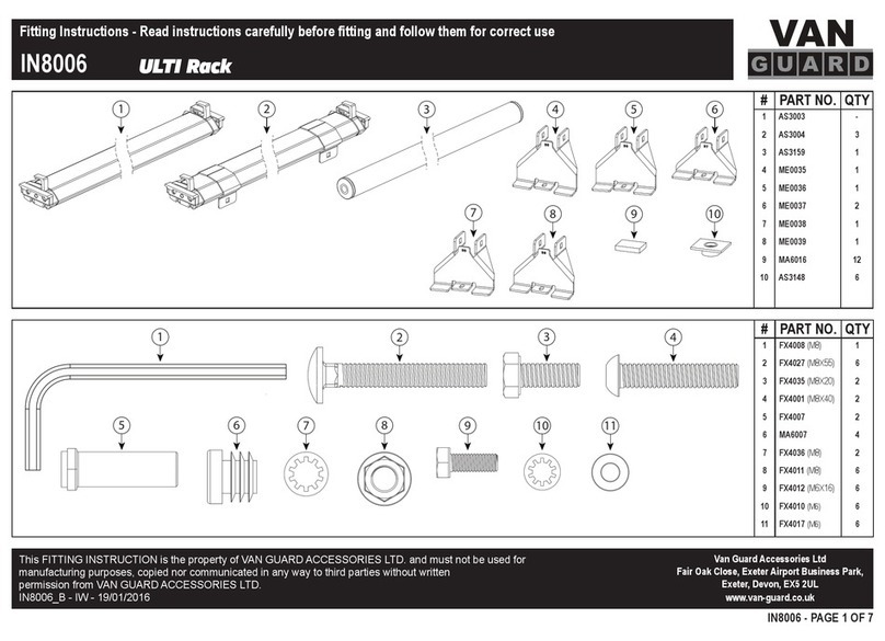 Vanguard VGUR-020 Fitting instructions Vanguard VGUR-020 Fitting instructions