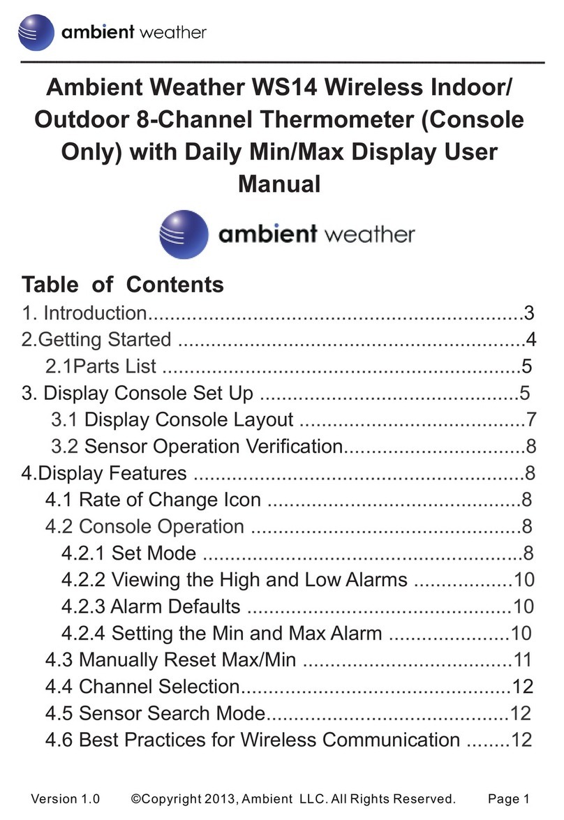 Ambient Weather WS14 F007T user manual