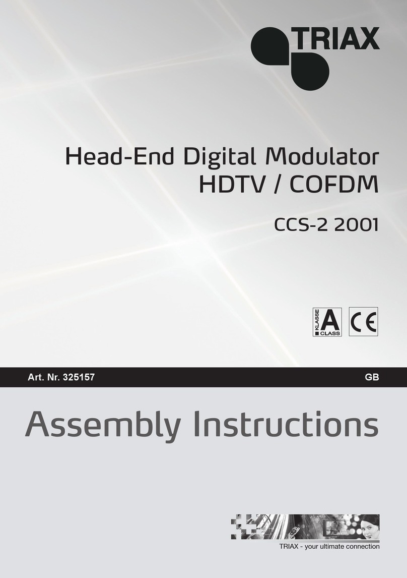 Triax CCS-2 2001 User manual Triax CCS-2 2001 User manual