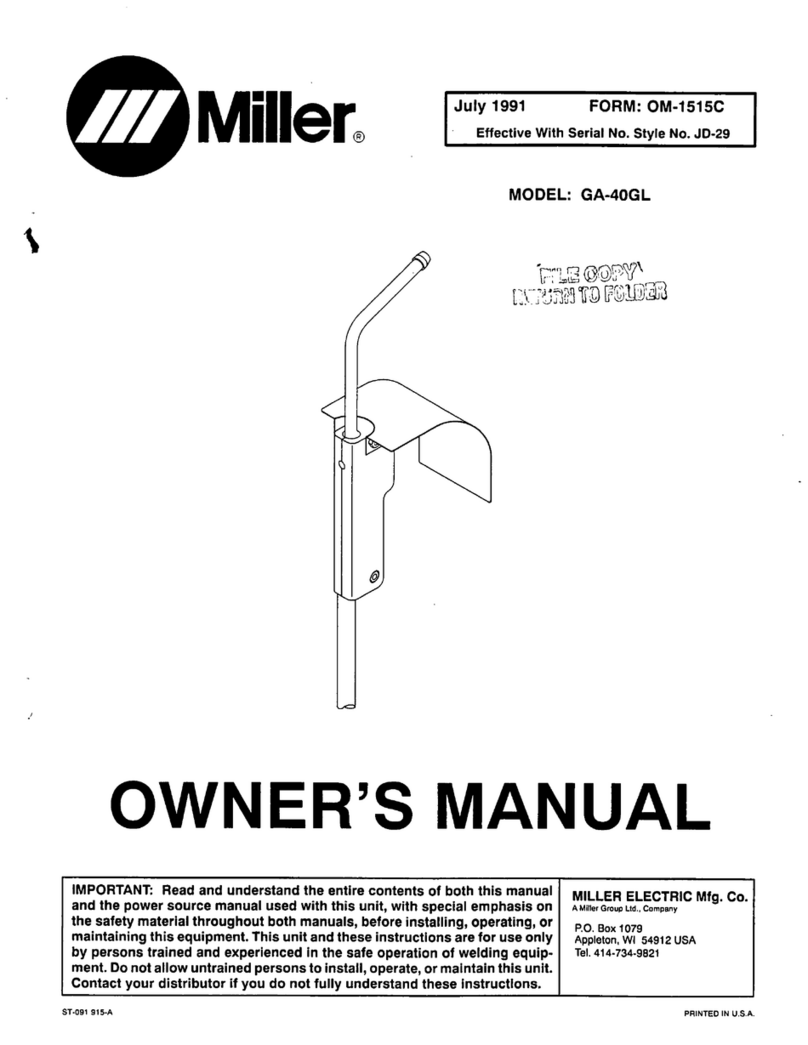 Miller GA-4OGL owner's manual Miller GA-4OGL owner's manual