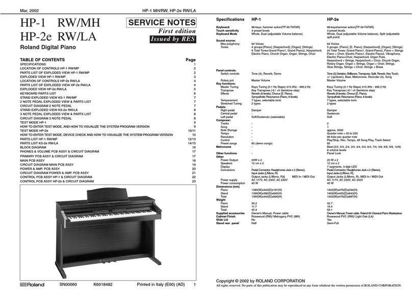 Roland HP-1 Operating and maintenance manual