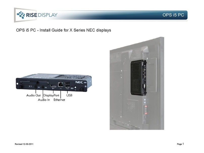 NEC OPS i5 PC install guide