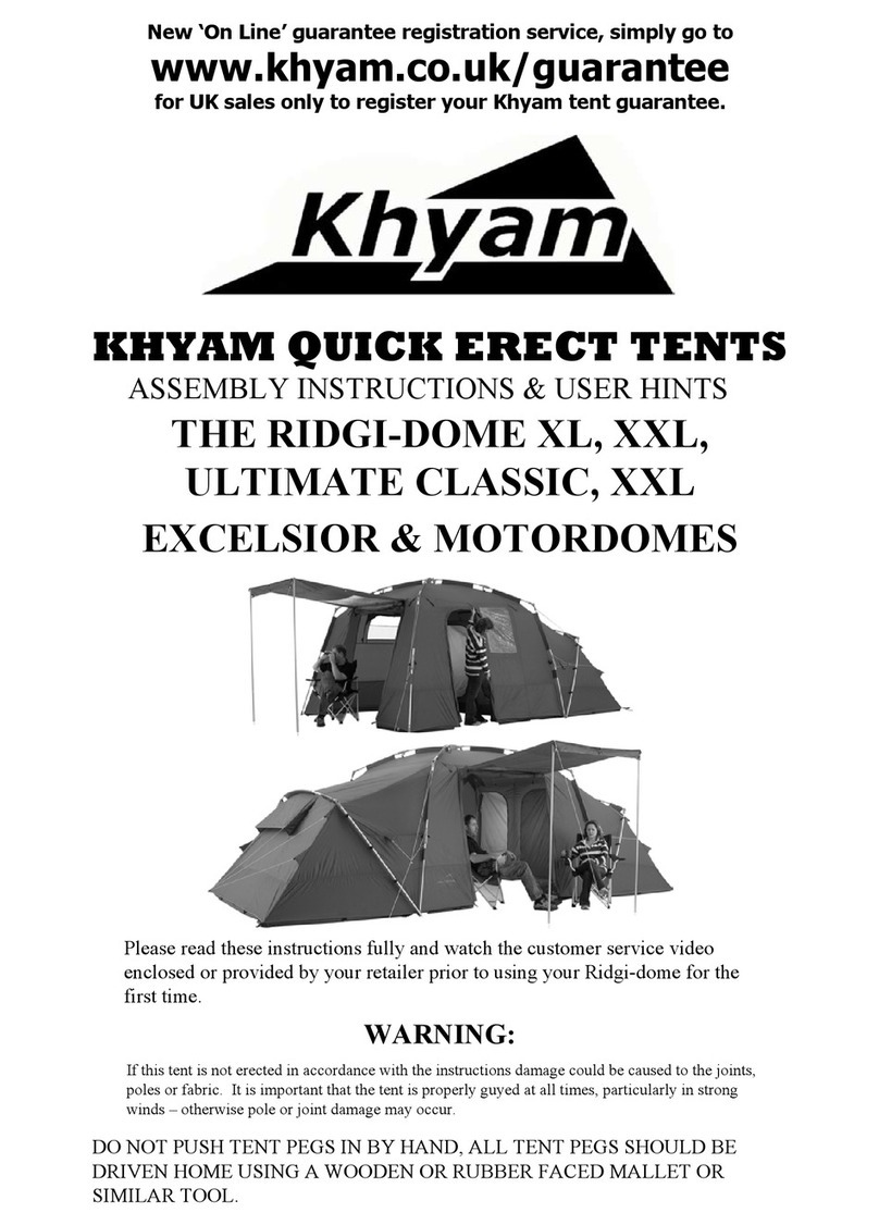 Khyam RIDGI-DOME XL Assembly instructions & user manual