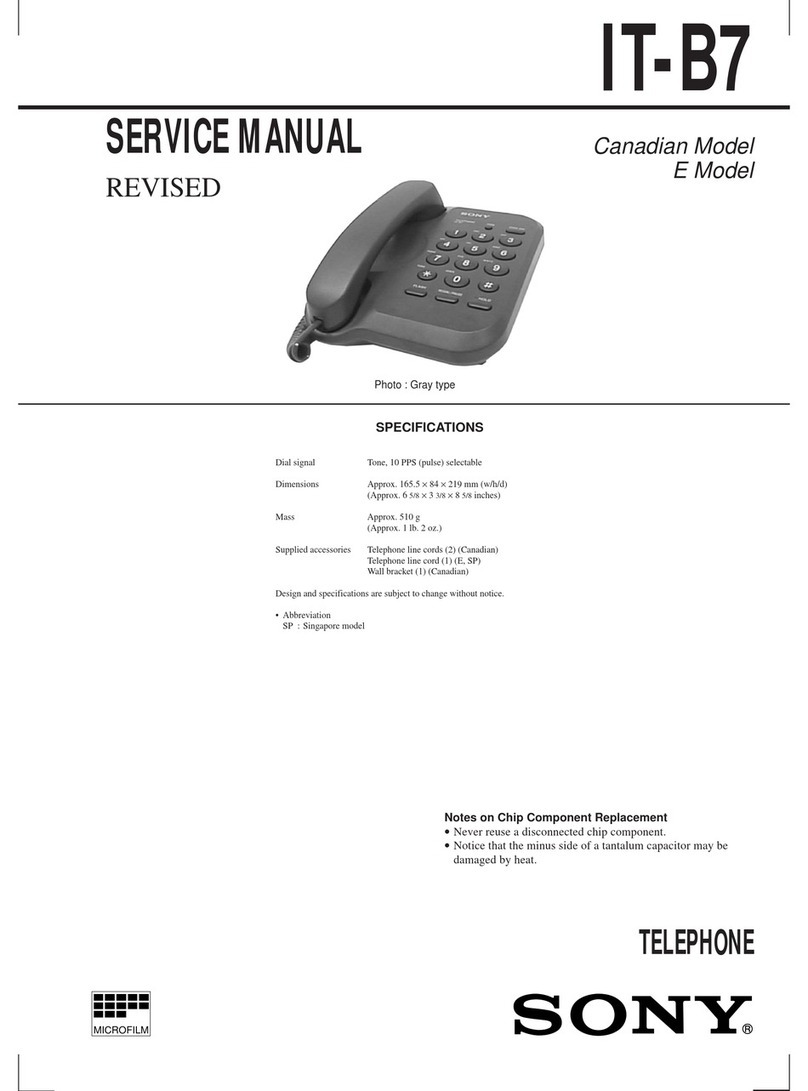 Sony IT-B7 - Telephone User manual Sony IT-B7 - Telephone User manual