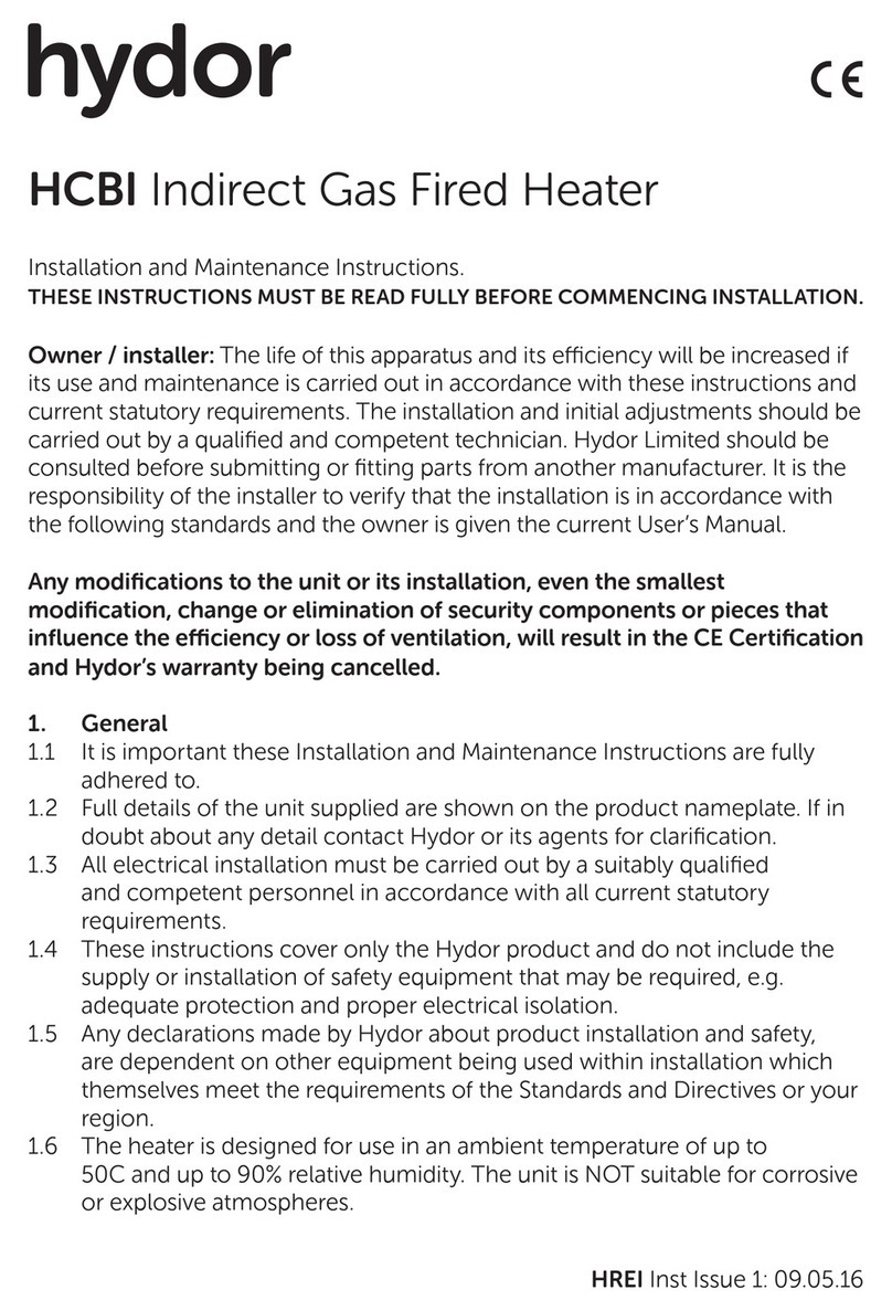 Hydor HCBI50 Installation and maintenance instructions