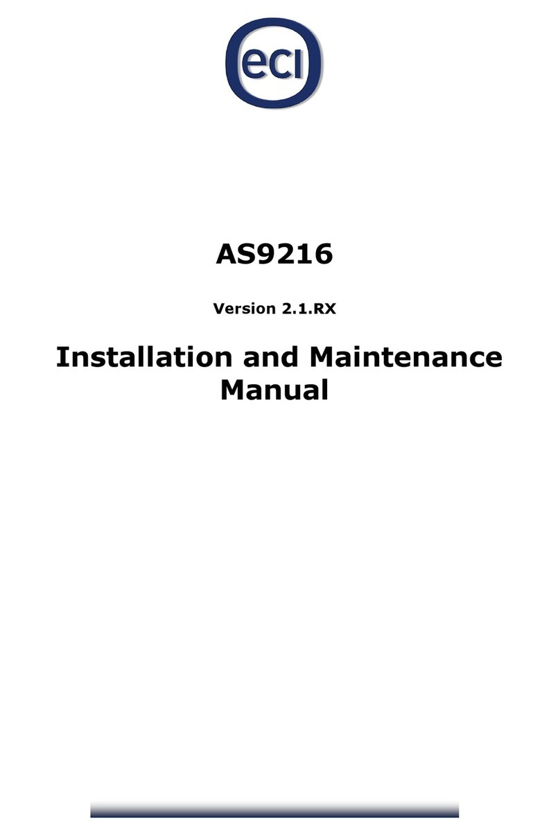 ECI AS9216 Installation and maintenance manual