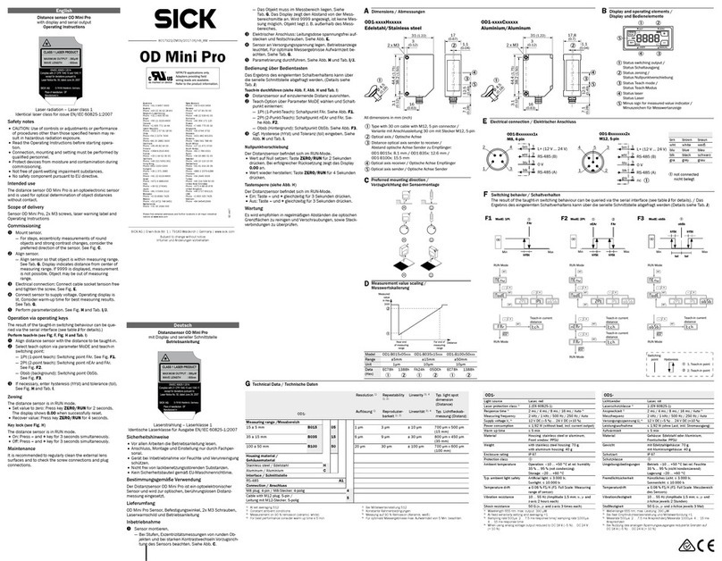 SICK OD Mini Pro Operating	 instruction