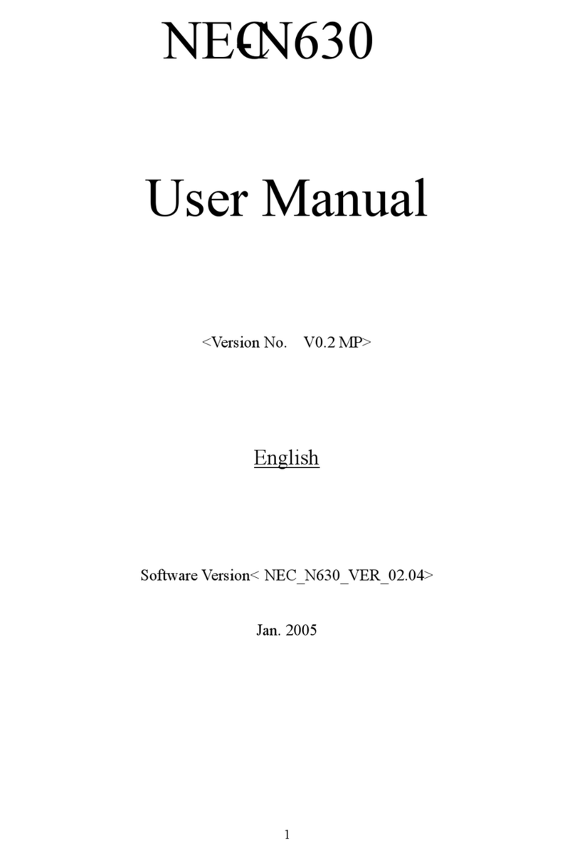 NEC N630 User manual