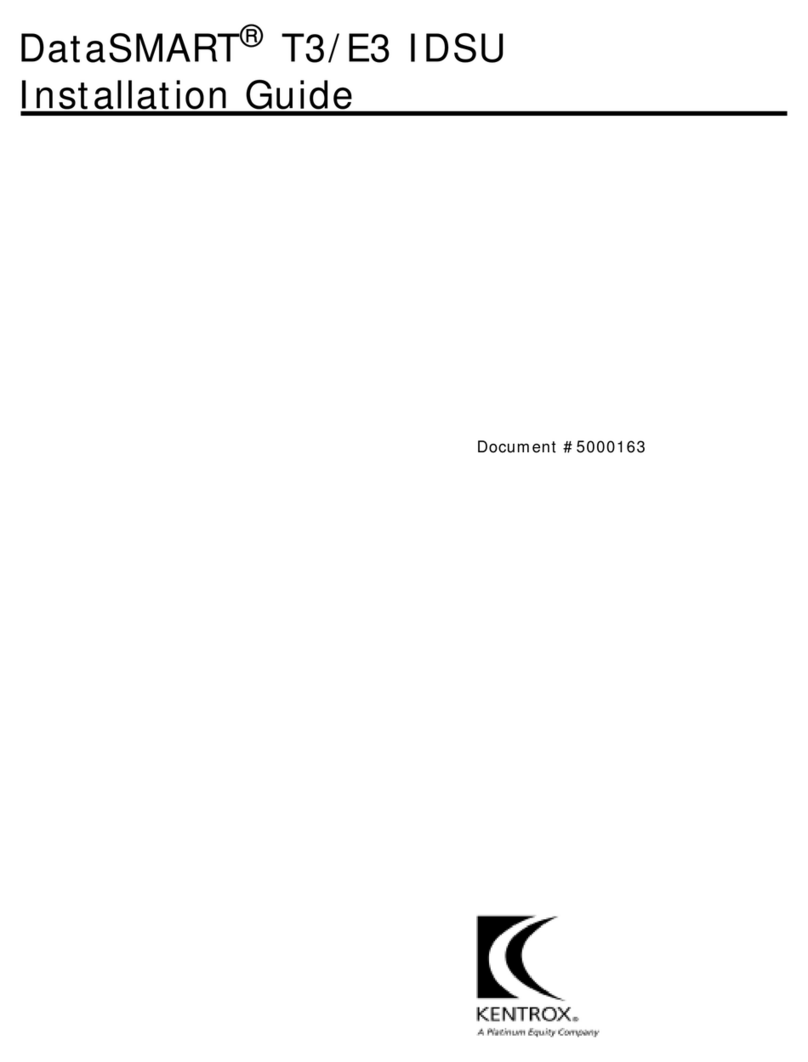 Kentrox DataSMART T3/E3 IDSU installation guide