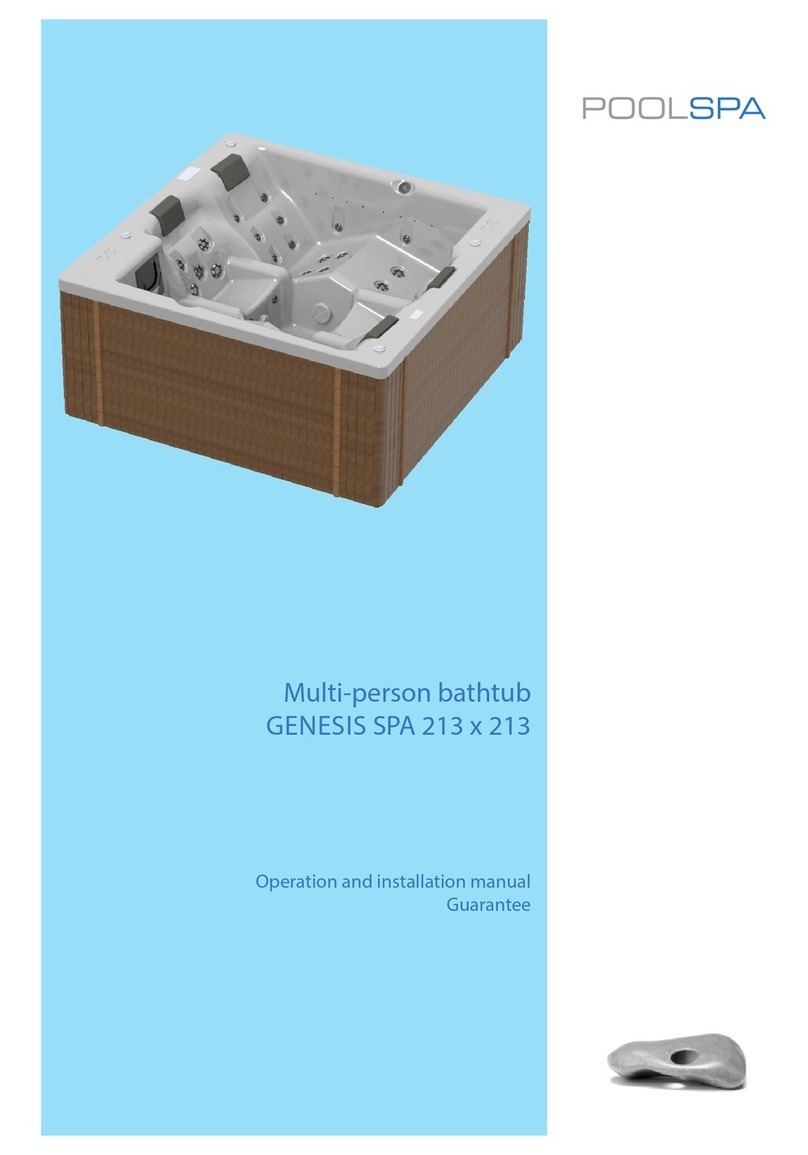 Poolspa GENESIS SPA 213 x 213 Operation and installation manual