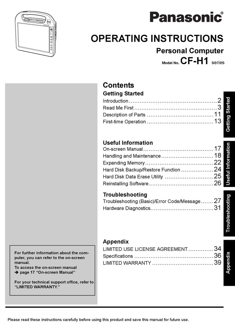 Panasonic Toughbook CF-H1ADBAZJM operating instructions