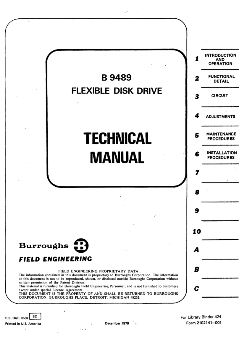 burroughs B 9489 User manual