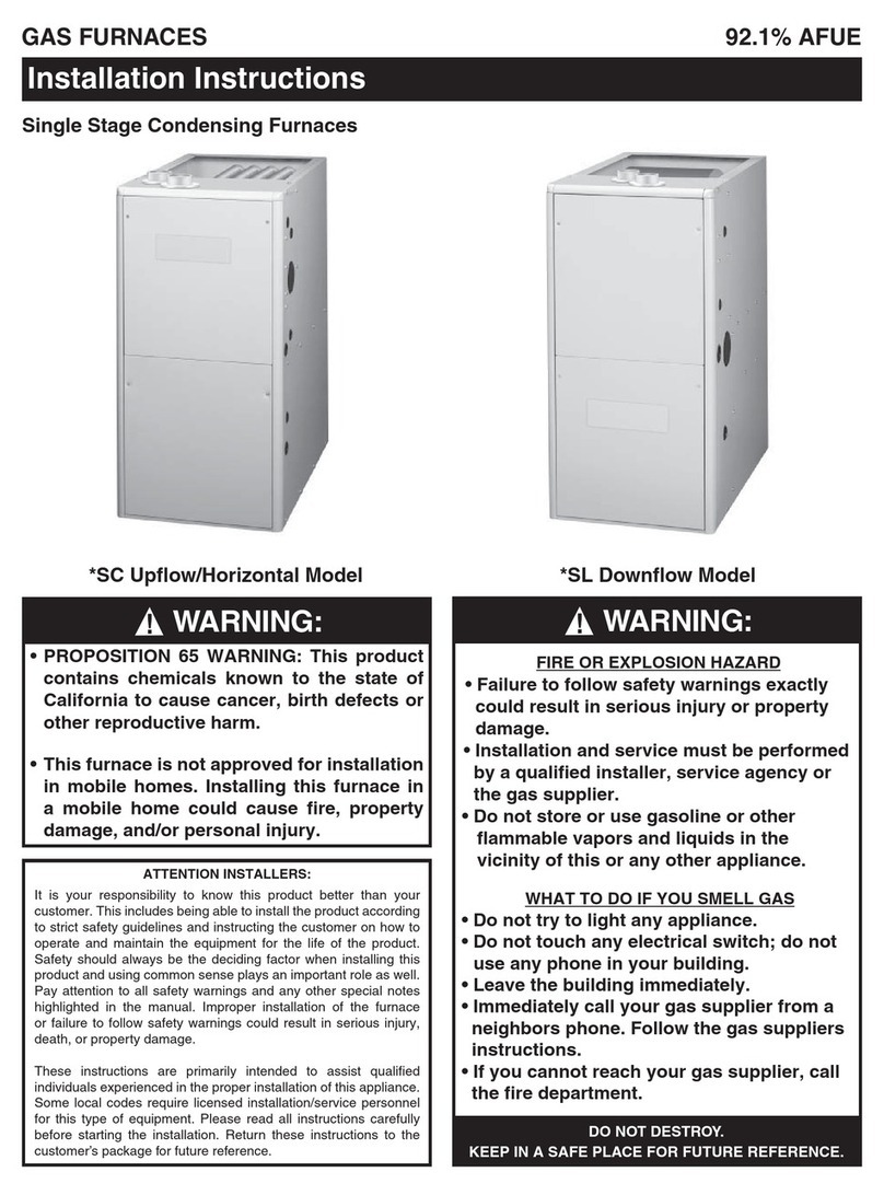 Nordyne SC038D-23A User manual