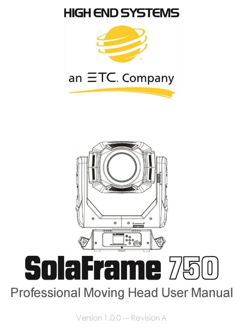 High End Systems SolarFrame 750 user manual
