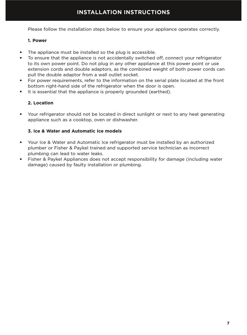 Fisher & Paykel ActiveSmart RF135B installation instructions