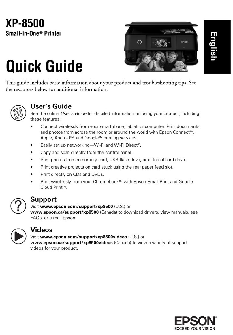 Epson Small-in-One XP-8500 User manual