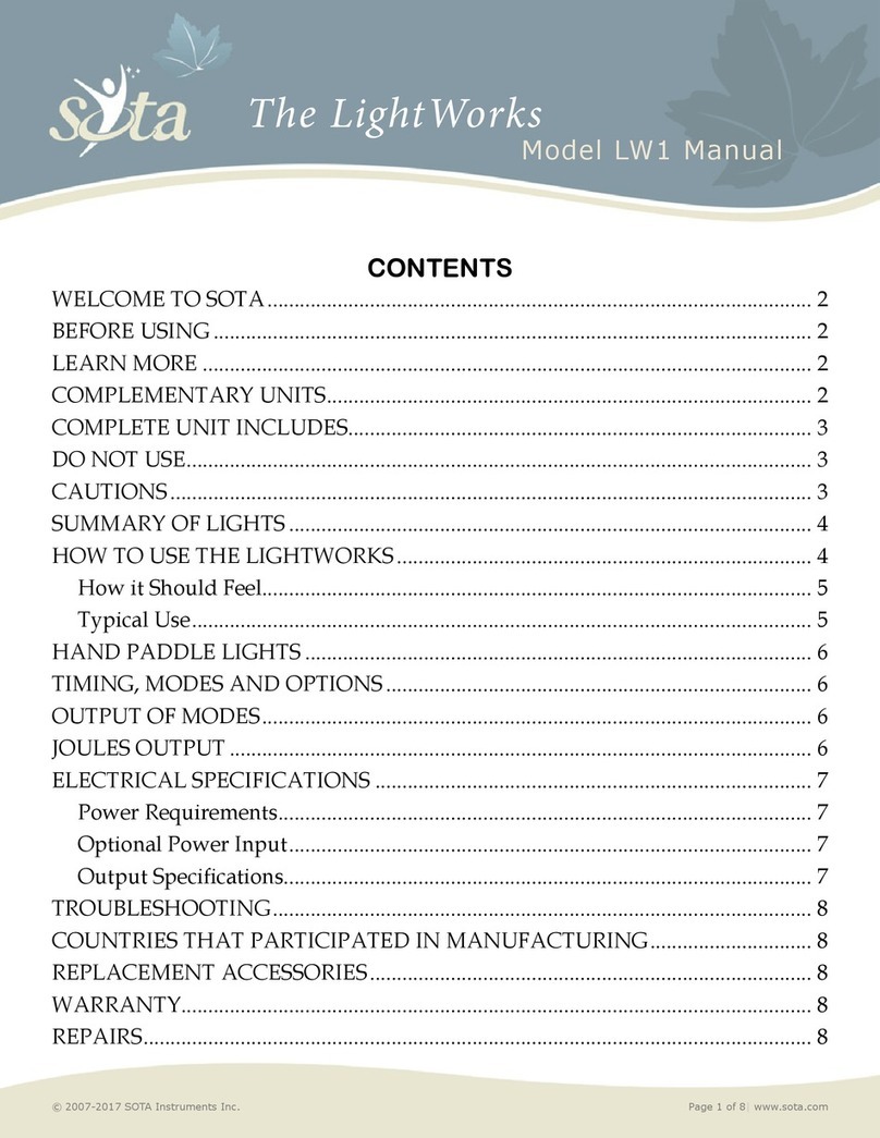 Sota LightWorks LW1 instruction manual