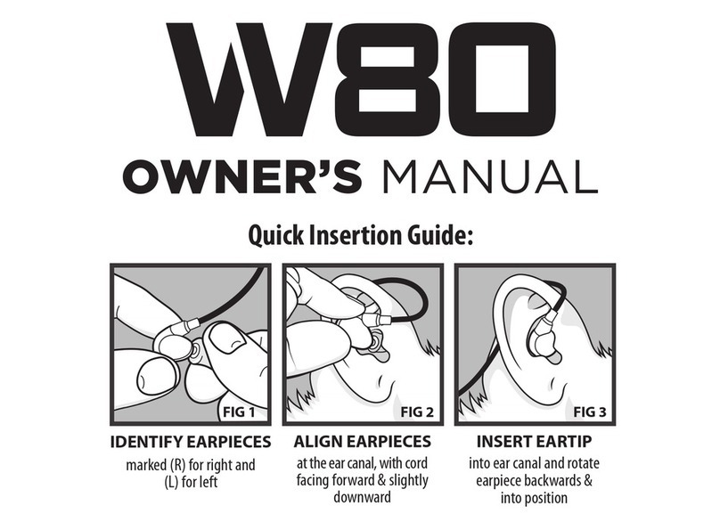 Westone W80 owner's manual