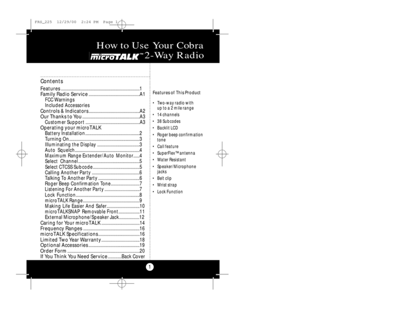 MicroTalk FRS 225 User manual
