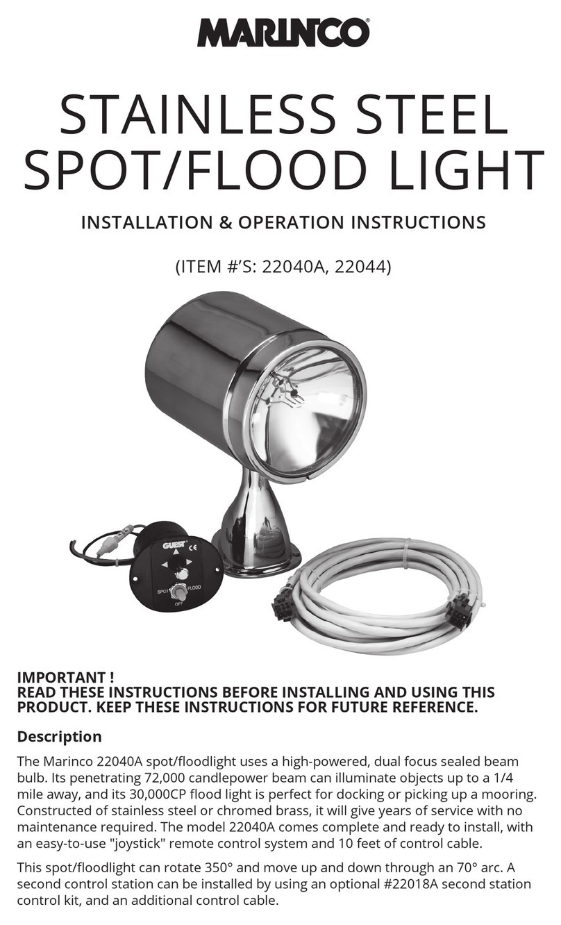 marinco 22040A Installation & operation instructions