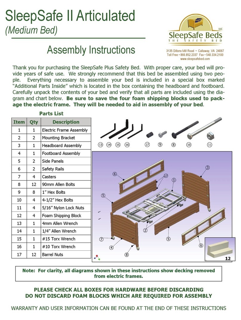 SleepSafe Beds II Articulated Assembly instructions
