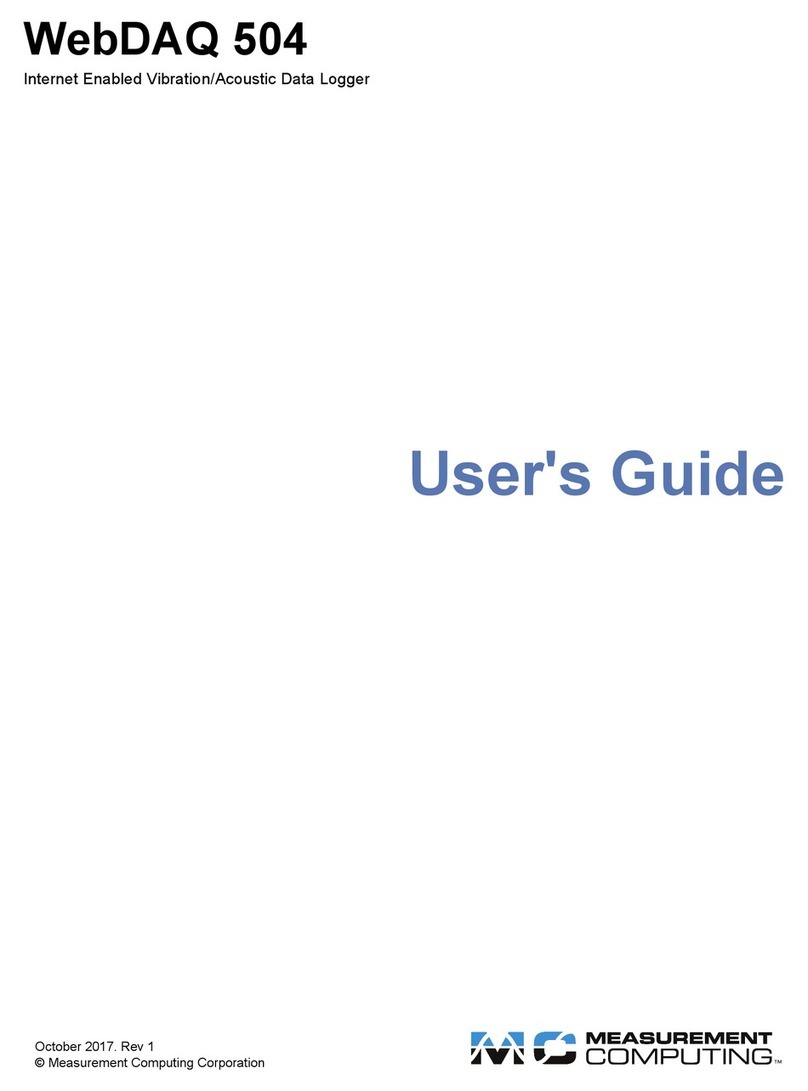 Measurement Computing WebDAQ 504 User manual