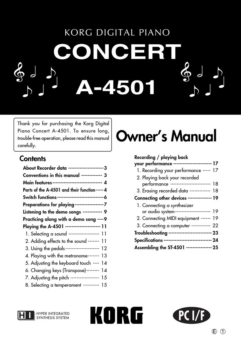 Korg concert A-4501 User manual
