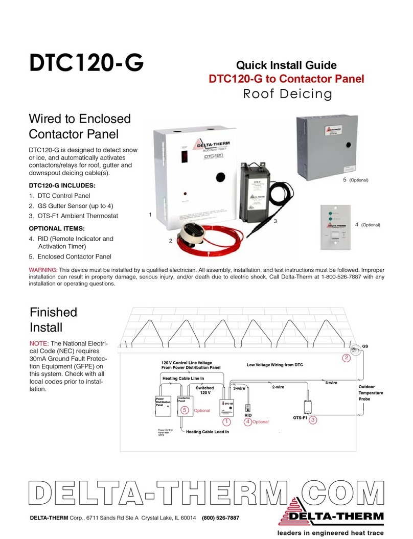 Deltatherm DTC120-G Quick install guide